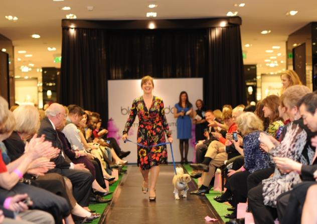 Both two-legged and four-legged models walked the runway at the second annual Critters for the Cure fashion show gala.